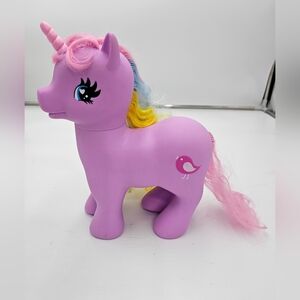 My little Pony Unicorn large Gi-G0 Wonderland 9 in lavender rainbow hair bird